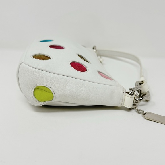 Coach White Shoulder Bag with Multicolor Dots - Picture 5 of 9